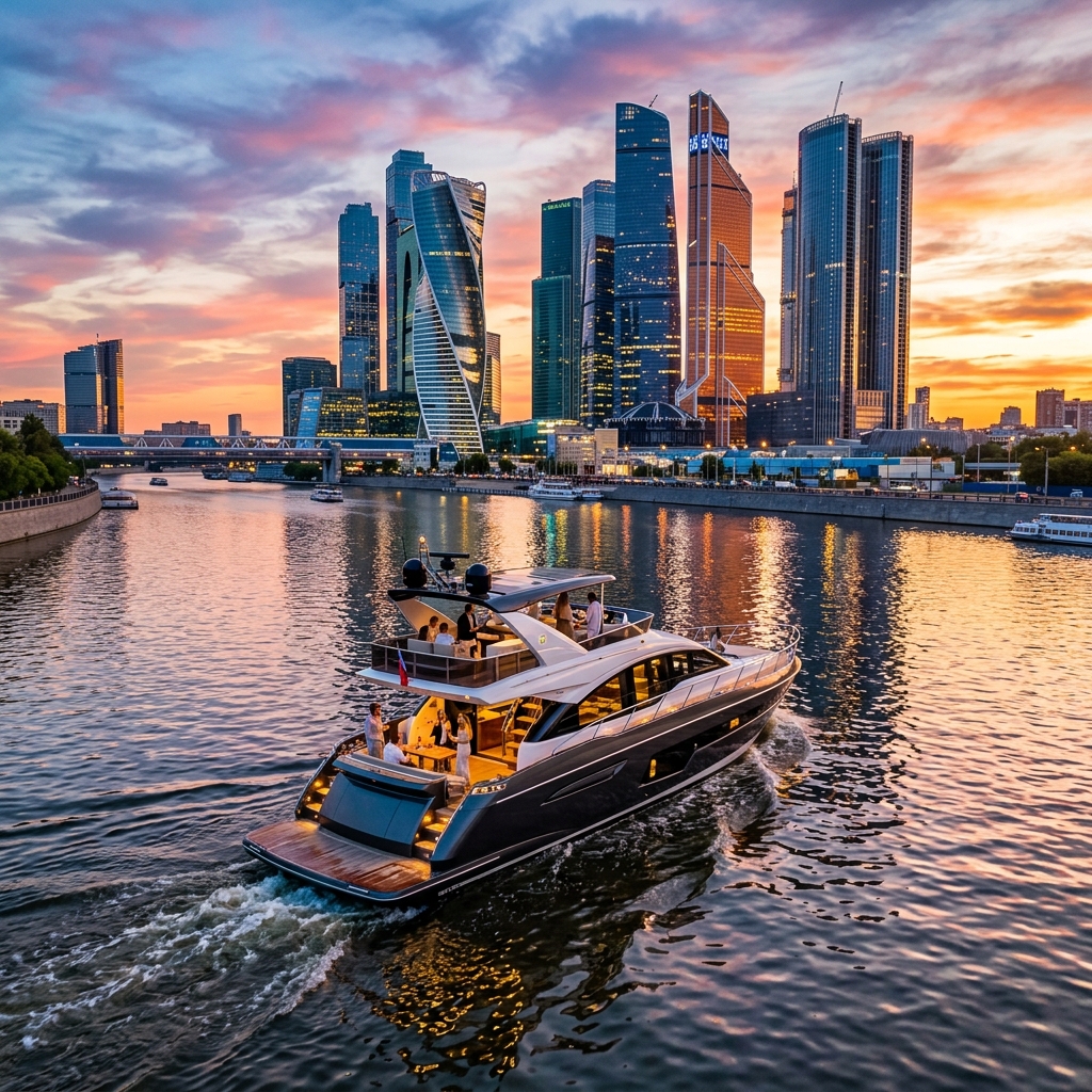 Прогулка на катере в Москве